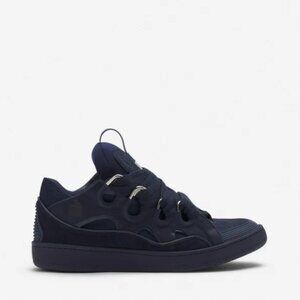 BNWT SS25 LANVIN LEATHER CURB SNEAKERS NAVY BLUE 40 & 41